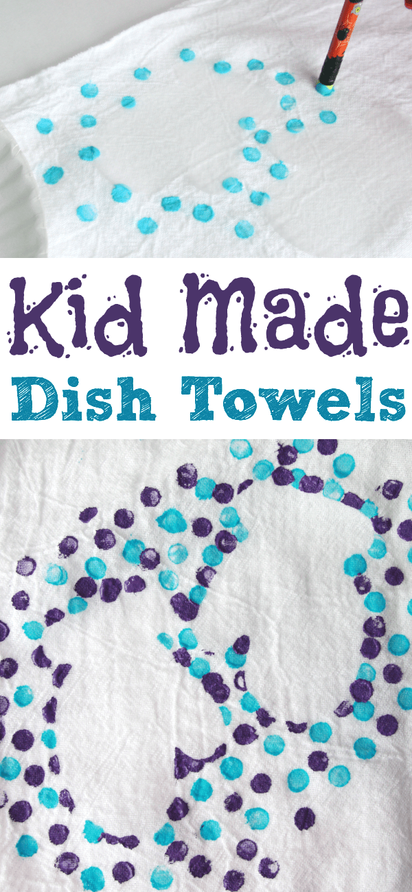 mothers day painted tea towels craft