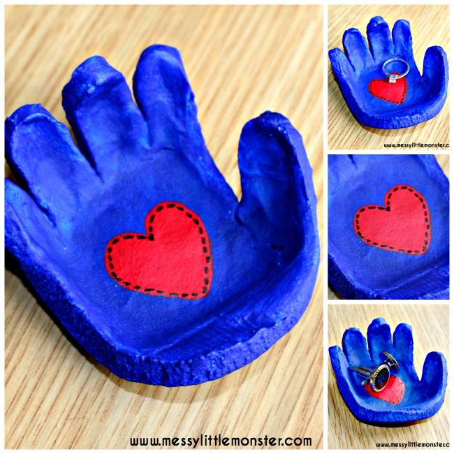 clay hand trinket dish